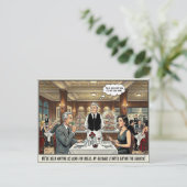 Grappig leven van serveerster restaurant humor  an briefkaart (Staand voorkant)