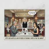 Grappig leven van serveerster restaurant humor  an briefkaart (Voorkant)