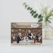 Grappig leven van serveerster restaurant humor an briefkaart (Staand voorkant)