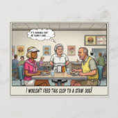Grappig leven van serveerster restaurant humor briefkaart (Voorkant)