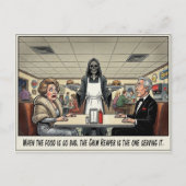 Grappig leven van serveerster restaurant humor briefkaart (Voorkant)