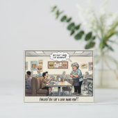 Grappig leven van serveerster restaurant humor briefkaart (Staand voorkant)