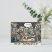 Grappig leven van serveerster restaurant humor briefkaart (Staand voorkant)