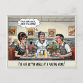 Grappig leven van serveerster restaurant humor briefkaart (Voorkant)