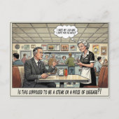 Grappig leven van serveerster restaurant humor briefkaart (Voorkant)