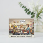 Grappig leven van serveerster restaurant humor briefkaart (Staand voorkant)