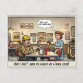 Grappig leven van serveerster restaurant humor briefkaart (Voorkant)