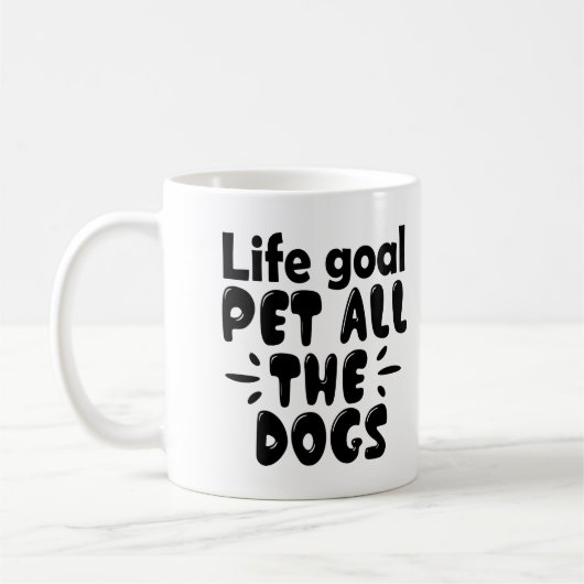 Grappig Levensdoel Aai Alle Honden Koffiemok (Links)