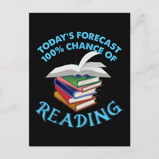 Grappig lezen - 100% kans op lezen briefkaart (Voorkant)