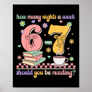 Grappig lezen 67 Leraar Zes Zeven Lezen 6 7 Boe Poster