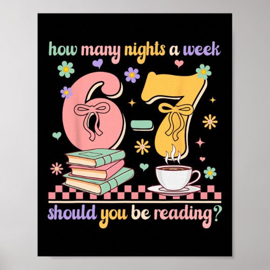 Grappig lezen 67 Leraar Zes Zeven Lezen 6 7 Boe Poster (Voorkant)
