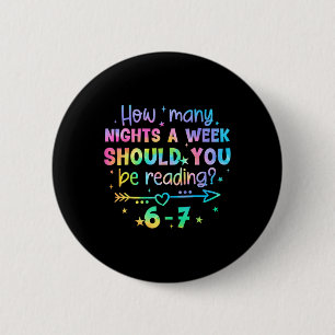 Grappig lezen 67 Leraar Zes Zeven Lezen 6 7 Boe Ronde Button 5,7 Cm