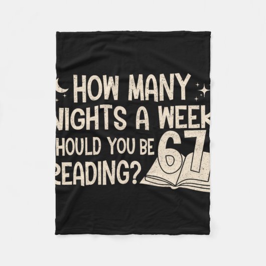 Grappig lezen 67 Six Seven Meme Engelse leraar Bo Fleece Deken (Voorkant)