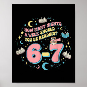 Grappig lezen 67 Six Seven Meme Engelse leraar Bo Poster