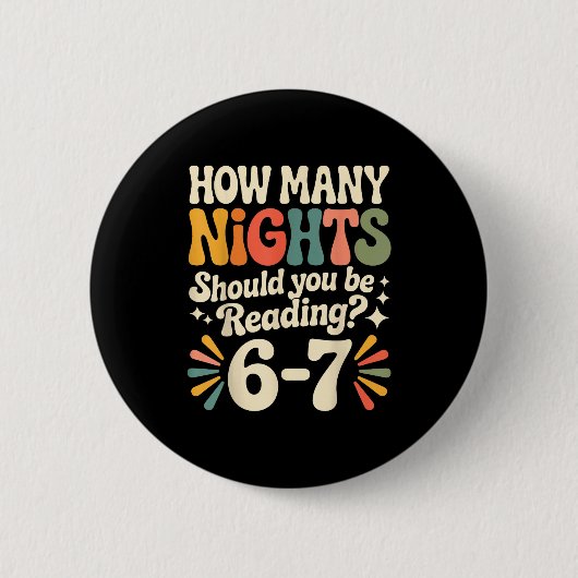 Grappig lezen 6 7 Zes Zeven Meme Engels boek Ronde Button 5,7 Cm (Voorkant)