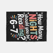 Grappig lezen 6 7 Zes Zeven Meme Engelse leraar B Fleece Deken (Voorkant (Horizontaal))