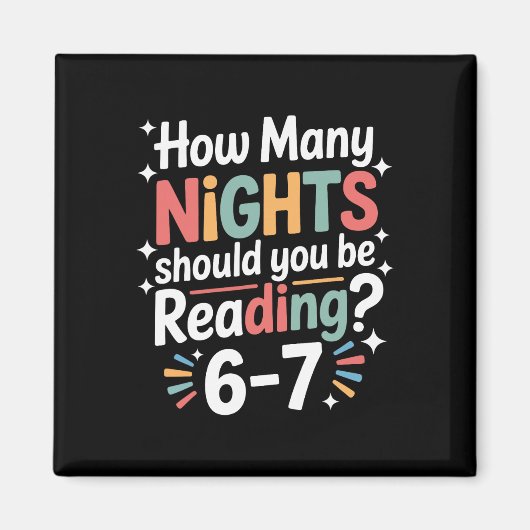 Grappig lezen 6 7 Zes Zeven Meme Engelse leraar B Magneet (Voorkant)