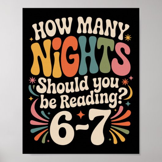 Grappig lezen 6 7 Zes Zeven Meme Engelse leraar B Poster (Voorkant)