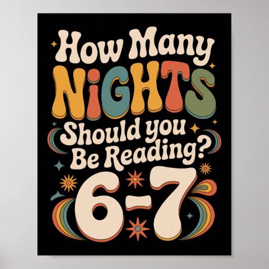 Grappig lezen 6 7 Zes Zeven Meme Engelse leraar B Poster (Voorkant)