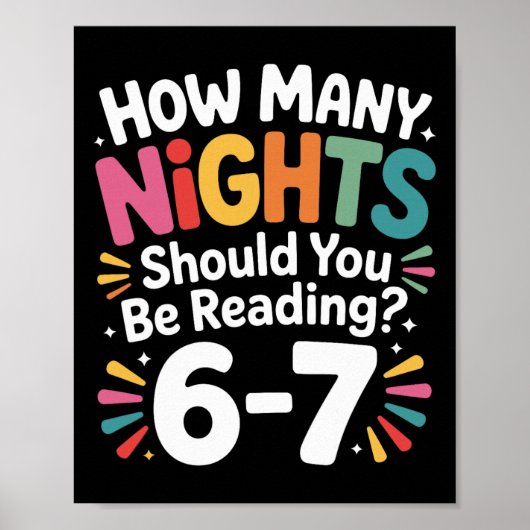 Grappig lezen 6 7 Zes Zeven Meme Engelse leraar B Poster (Voorkant)
