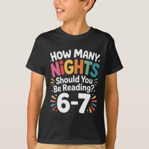 Grappig lezen 6 7 Zes Zeven Meme Engelse leraar B T-shirt
