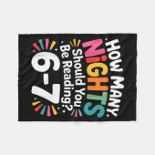 Grappig lezen 6 7 Zes Zeven Meme Englieacher Boek Fleece Deken (Voorkant (Horizontaal))