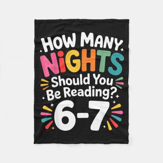 Grappig lezen 6 7 Zes Zeven Meme Englieacher Boek Fleece Deken (Voorkant)