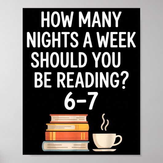 Grappig lezen 6 7 Zes Zeven Meme Englieacher Boek Poster (Voorkant)