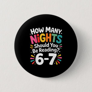 Grappig lezen 6 7 Zes Zeven Meme Englieacher Boek  Ronde Button 5,7 Cm