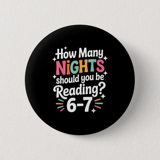 Grappig lezen 6 7 Zes Zeven Meme Englieacher Boek  Ronde Button 5,7 Cm (Voorkant)