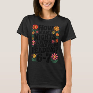 Grappig lezen 6 7 Zes Zeven Meme Englieacher Boek T-shirt