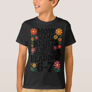 Grappig lezen 6 7 Zes Zeven Meme Englieacher Boek T-shirt