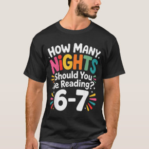 Grappig lezen 6 7 Zes Zeven Meme Englieacher Boek T-shirt