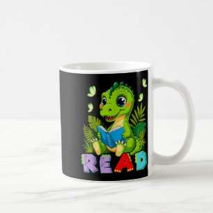Grappig lezen dinosaurus t rex dino boek liefhebbe koffiemok