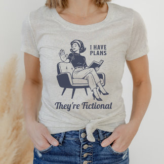 Grappig Lezen Fictieve Plannen Boekliefhebber Retr Tri-Blend Shirt