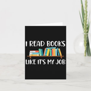 Grappig lezen, ik lees boeken alsof het mijn werk  kaart