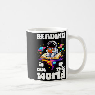 Grappig lezen is buiten deze wereld ruimte schatti koffiemok