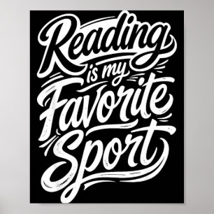 Grappig lezen is favoriete sport voor bibliothecar poster