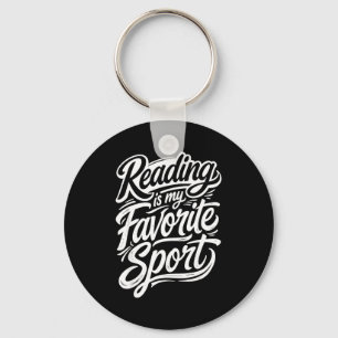 Grappig lezen is favoriete sport voor bibliothecar sleutelhanger