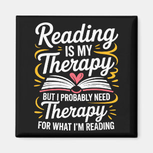 Grappig lezen is therapie boekworm boek meme magneet