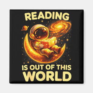 Grappig lezen is uit deze wereld ruimte boeken magneet