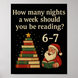 Grappig Lezen Kerstboom Boek – Lezen 6 7 Herinneri Poster