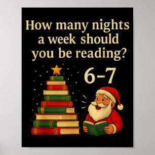 Grappig lezen kerstboom boek– Lezen 6 7 Mem Poster
