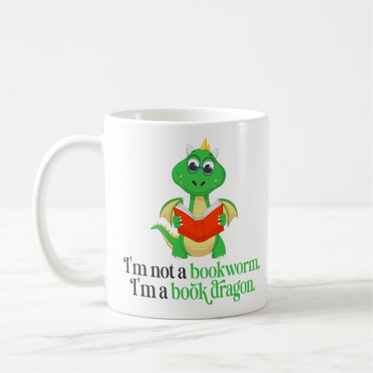Grappig lezen van boeken - Bookworm Koffiemok (Links)