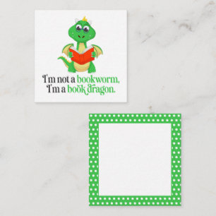 Grappig lezen van boeken - Bookworm Notitiekaartje