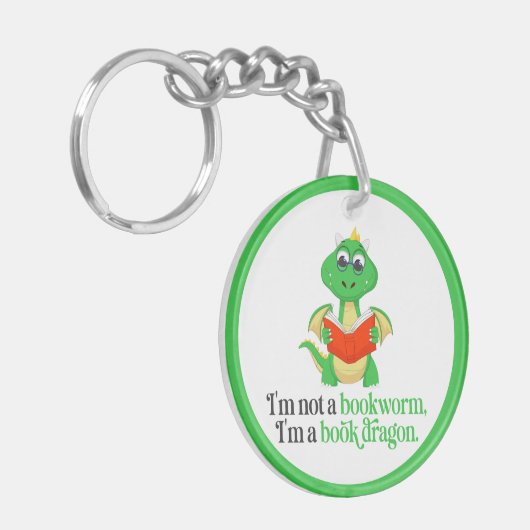 Grappig lezen van boeken - Bookworm Sleutelhanger (Voorkant Links)