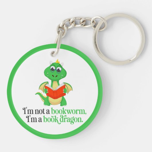 Grappig lezen van boeken - Bookworm Sleutelhanger (Achterkant)