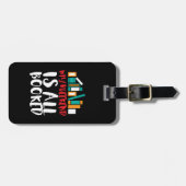 Grappig lezen van boekworm Mijn weekeinde is allem Bagagelabel (Voorkant horizontaal)