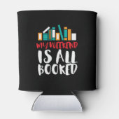 Grappig lezen van boekworm Mijn weekeinde is allem Blikjeskoeler (Achterkant)