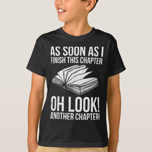 Grappig lezen van nog een hoofdstuk Boek Lover T-shirt (Voorkant)